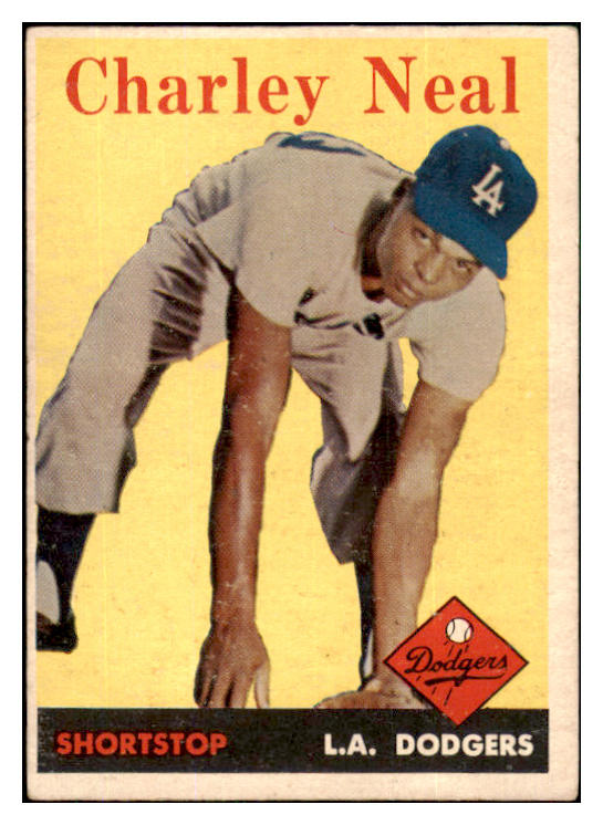1958 Topps Baseball #016 Charlie Neal Dodgers VG 449423