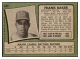 1971 Topps Baseball #689 Frank Baker Indians EX 449464