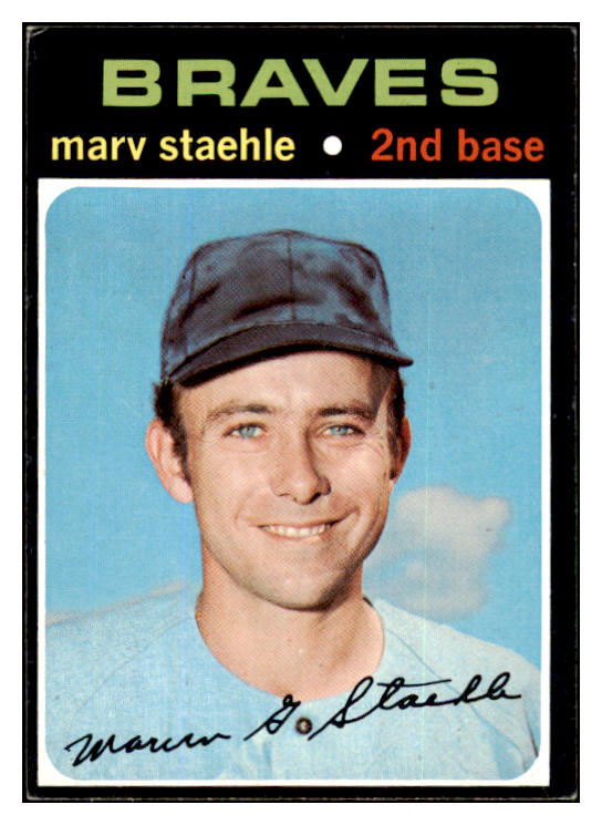 1971 Topps Baseball #663 Marv Staehle Braves EX 449465