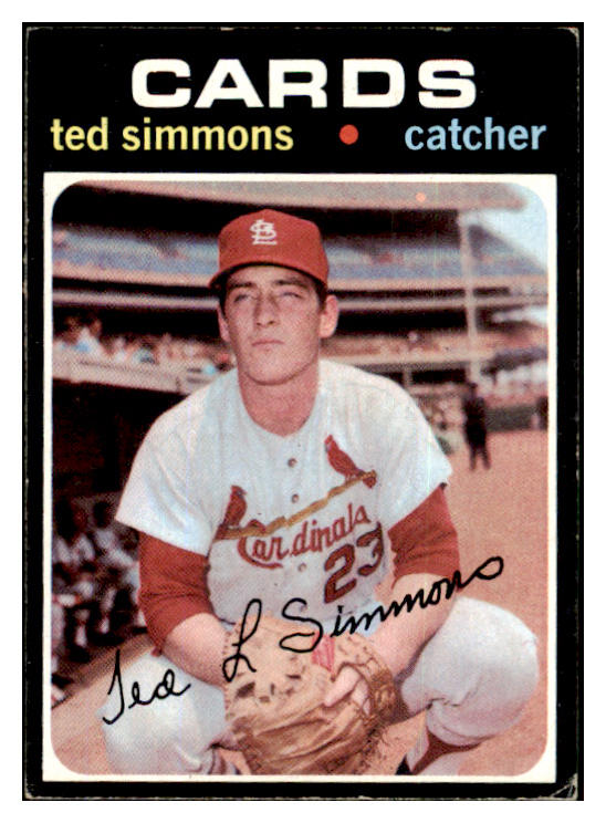 1971 Topps Baseball #117 Ted Simmons Cardinals VG-EX 449512