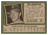 1971 Topps Baseball #117 Ted Simmons Cardinals VG-EX 449514