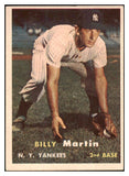 1957 Topps Baseball #062 Billy Martin Yankees EX+/EX-MT 449549