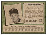 1971 Topps Baseball #574 Jim Bunning Phillies EX+/EX-MT 449616