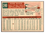 1959 Topps Baseball #240 Hank Bauer Yankees EX-MT 449643