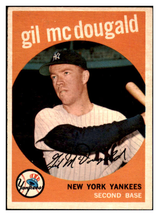 1959 Topps Baseball #345 Gil McDougald Yankees EX-MT 449660