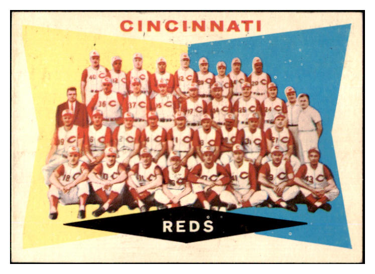 1960 Topps Baseball #164 Cincinnati Reds Team EX-MT 449664