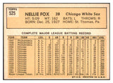 1963 Topps Baseball #525 Nellie Fox White Sox EX+/EX-MT 449706