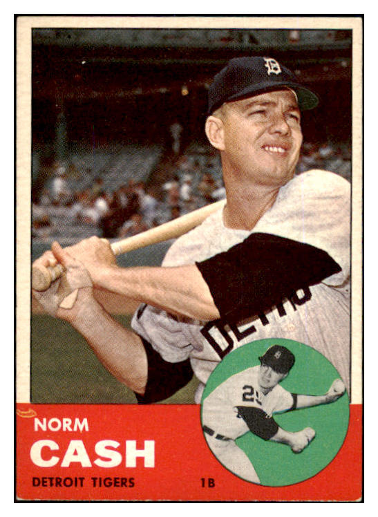 1963 Topps Baseball #445 Norm Cash Tigers EX+/EX-MT 449707