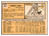 1963 Topps Baseball #445 Norm Cash Tigers EX+/EX-MT 449707