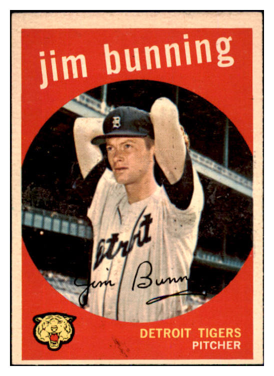 1959 Topps Baseball #149 Jim Bunning Tigers EX 449716