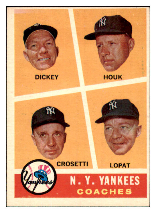 1960 Topps Baseball #465 Bill Dickey Yankees EX 449738