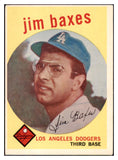 1959 Topps Baseball #547 Jim Baxes Dodgers EX 449757