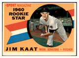 1960 Topps Baseball #136 Jim Kaat Senators VG-EX/EX 449760