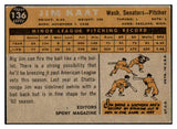 1960 Topps Baseball #136 Jim Kaat Senators VG-EX/EX 449760