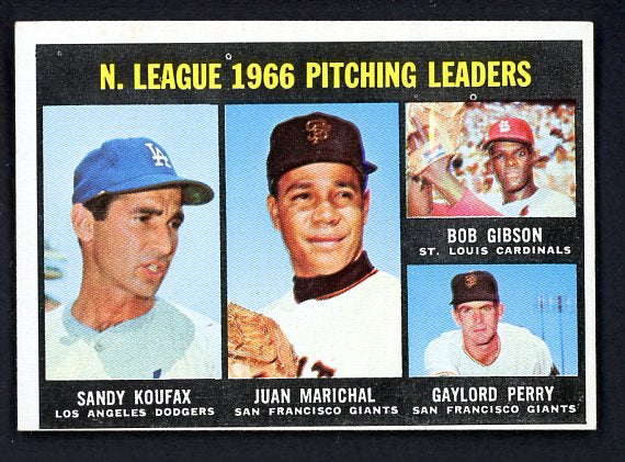 1967 Topps Baseball #236 N.L. Win Leaders Sandy Koufax VG-EX/EX 449762