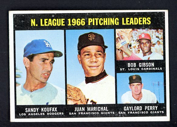 1967 Topps Baseball #236 N.L. Win Leaders Sandy Koufax VG-EX/EX 449763