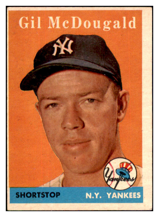 1958 Topps Baseball #020 Gil McDougald Yankees VG-EX/EX 449765