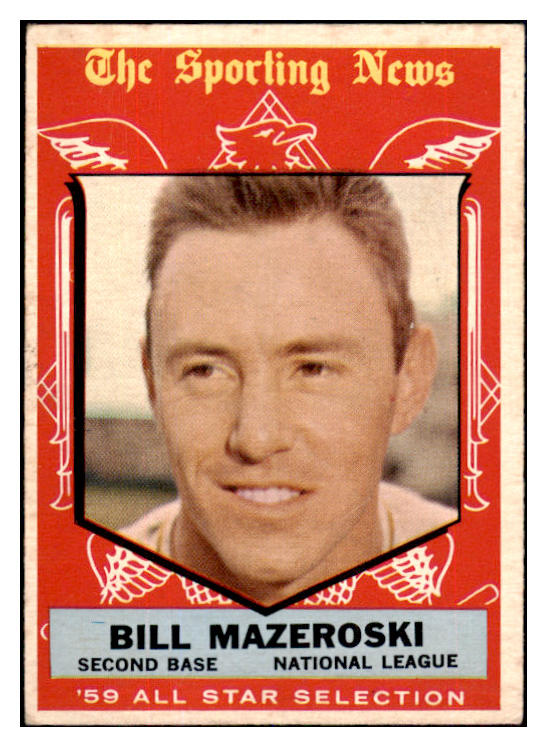 1959 Topps Baseball #555 Bill Mazeroski A.S. Pirates VG-EX/EX 449791