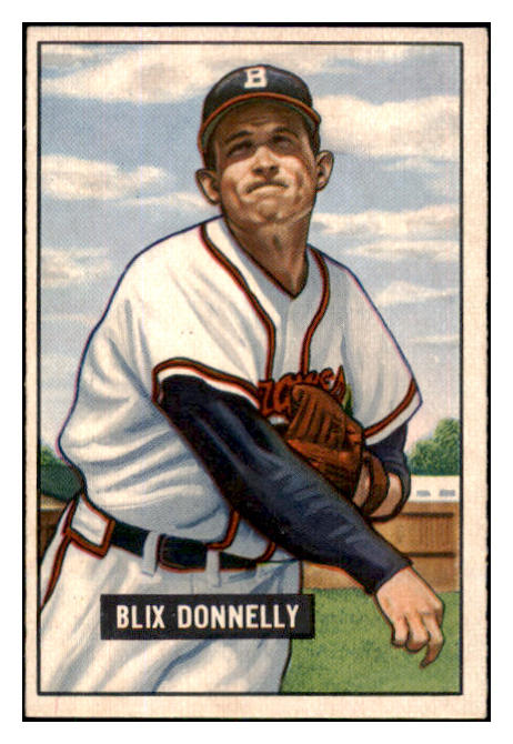 1951 Bowman Baseball #208 Blix Donnelly Braves NR-MT 449807