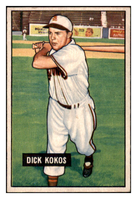 1951 Bowman Baseball #068 Dick Kokos Browns NR-MT 449825