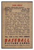 1951 Bowman Baseball #168 Sam Mele Senators EX-MT 449834