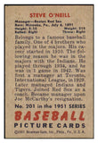 1951 Bowman Baseball #201 Steve O'Neill Red Sox EX-MT 449841
