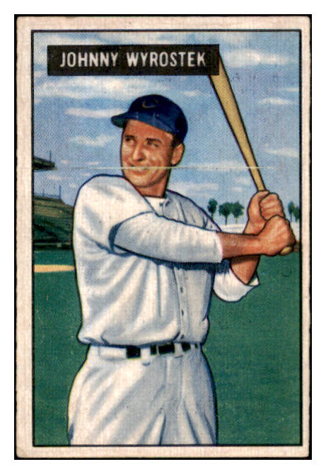 1951 Bowman Baseball #107 Johnny Wyrostek Reds EX 449860