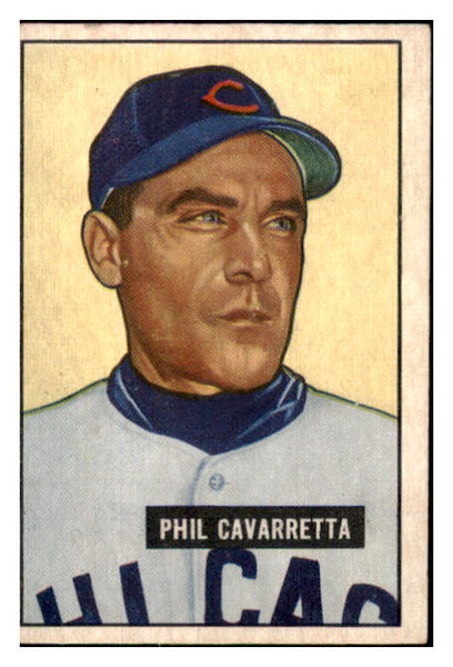 1951 Bowman Baseball #138 Phil Cavarretta Cubs EX 449861