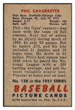 1951 Bowman Baseball #138 Phil Cavarretta Cubs EX 449861