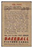 1951 Bowman Baseball #217 Joe Page Yankees GD-VG 449867