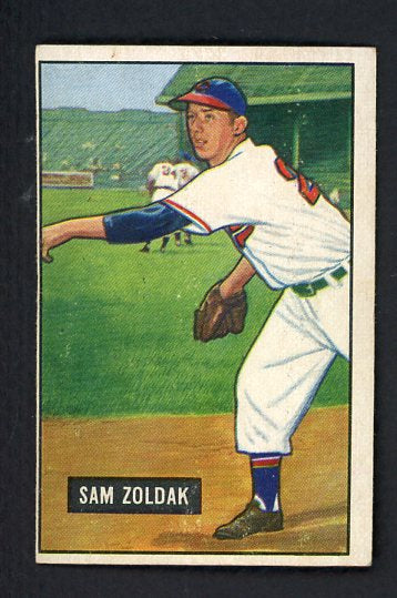 1951 Bowman Baseball #114 Sam Zoldak A's VG-EX 449870