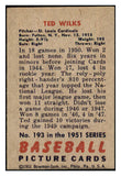 1951 Bowman Baseball #193 Ted Wilks Cardinals VG 449876