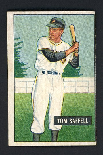 1951 Bowman Baseball #130 Tom Saffell Pirates VG 449877