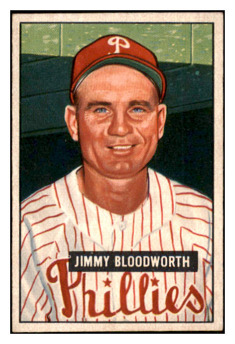 1951 Bowman Baseball #185 Jimmy Bloodworth Phillies EX-MT 449882