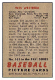 1951 Bowman Baseball #161 Wes Westrum Giants NR-MT 449893