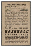 1952 Bowman Baseball #097 Willard Marshall Braves NR-MT 449903
