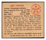 1950 Bowman Baseball #159 Joe Tipton A's NR-MT 449931