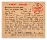 1950 Bowman Baseball #172 Peanuts Lowrey Reds NR-MT 449932