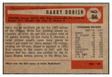 1954 Bowman Baseball #086 Harry Dorish White Sox NR-MT 449988