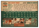 1954 Topps Baseball #166 Johnny Podres Dodgers VG-EX 450049