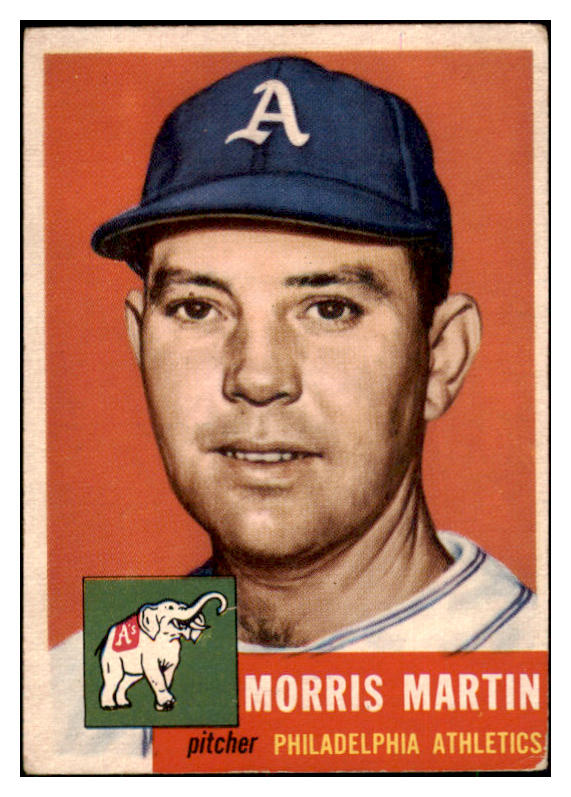 1953 Topps Baseball #227 Morrie Martin A's VG-EX 450051