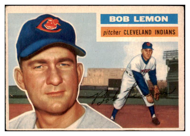 1956 Topps Baseball #255 Bob Lemon Indians EX 450056