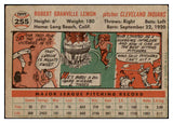 1956 Topps Baseball #255 Bob Lemon Indians EX 450056