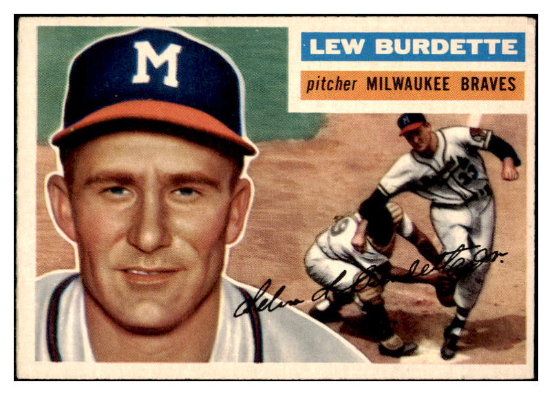 1956 Topps Baseball #219 Lew Burdette Braves EX 450057