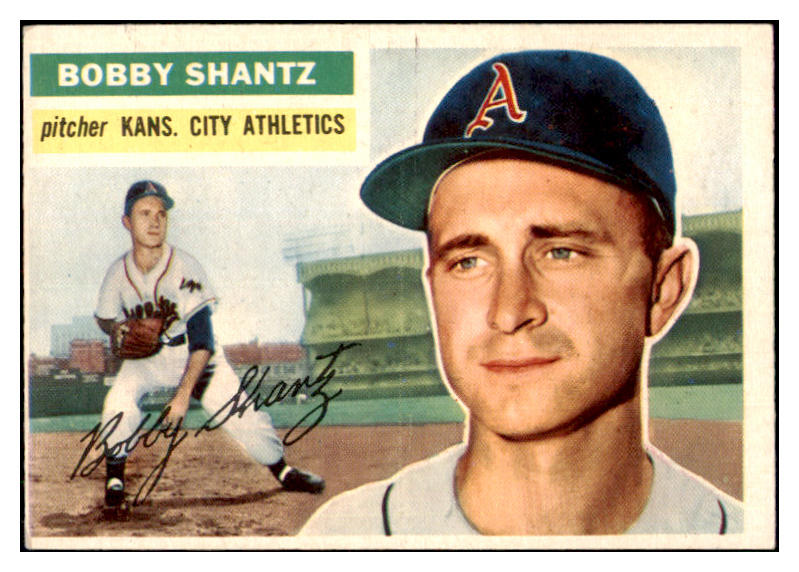 1956 Topps Baseball #261 Bobby Shantz A's EX 450058