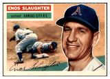 1956 Topps Baseball #109 Enos Slaughter A's VG-EX/EX Gray 450092