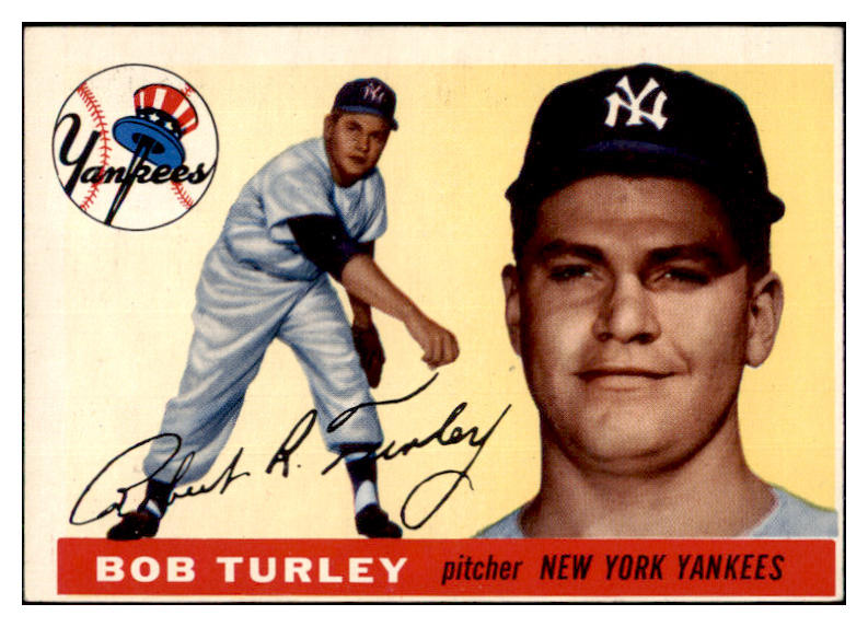 1955 Topps Baseball #038 Bob Turley Yankees EX 450107