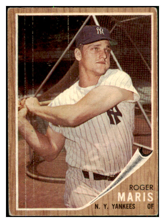 1962 Topps Baseball #001 Roger Maris Yankees VG-EX 450124