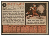 1962 Topps Baseball #001 Roger Maris Yankees VG-EX 450124