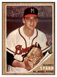 1962 Topps Baseball #100 Warren Spahn Braves EX 450162